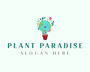 Earth Planting Eco logo design