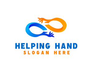 Infinity Charity Hand logo design