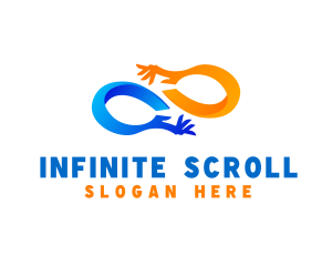 Infinity Charity Hand logo design