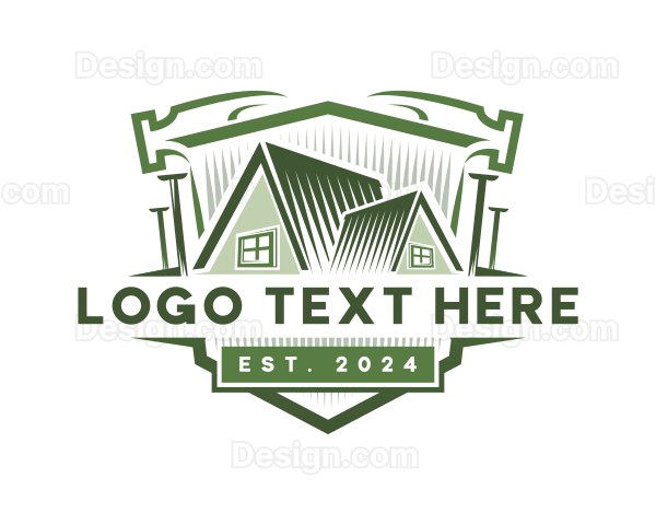 Roofing Hammer Construction Logo