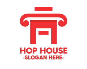 Red Legal House logo design