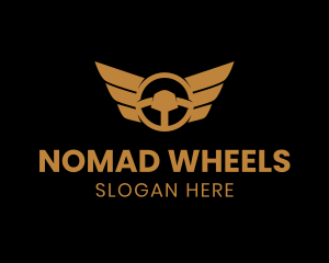 Steering Wheel Wings logo design