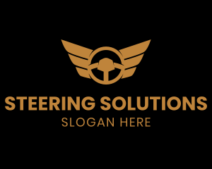 Steering Wheel Wings logo design