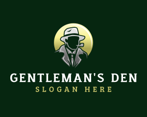 Gentleman Male Investigator logo design