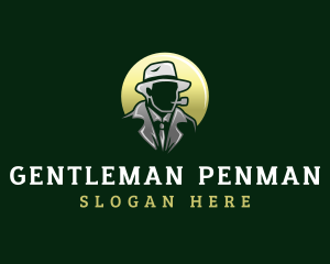 Gentleman Male Investigator logo design