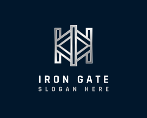Metal Gate Fence Letter KK logo