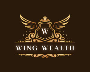 Crown Royalty Wings logo design