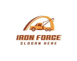 Industrial Crane Truck logo design