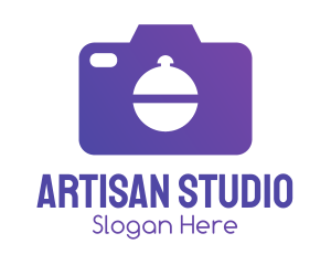 Purple Food Camera Photographer logo design