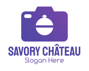 Purple Food Camera Photographer logo design