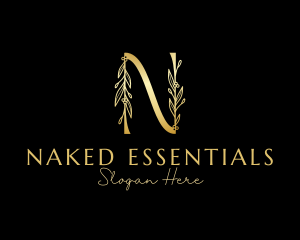 Luxe Natural Letter N logo design