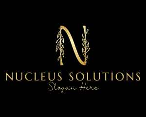 Luxe Natural Letter N logo design