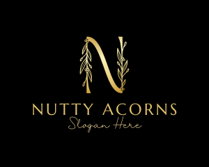 Luxe Natural Letter N logo design