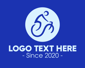 Blue Abstract Biker logo