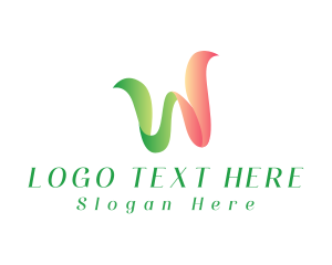 Modern Business Letter W logo