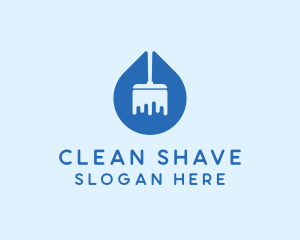 Water Droplet Squeegee Cleaning logo design