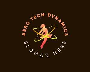 Gymnast Fitness Entertainment logo design