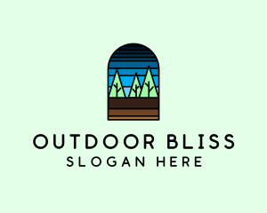 Forest Trees Mosaic  logo design