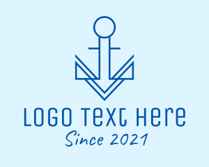 Minimalist Sail Anchor  logo