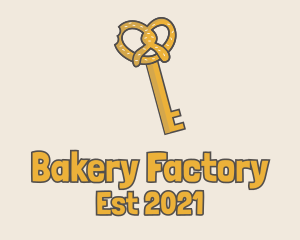 Pretzel Key Bakery logo design