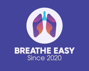 Gradient Respiratory Lungs logo design