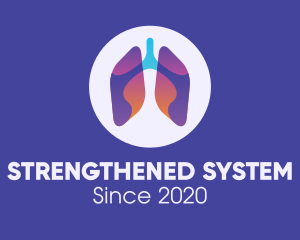 Gradient Respiratory Lungs logo design