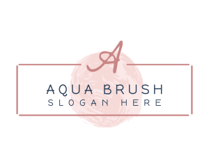 Brush Stroke Beauty Brand logo design