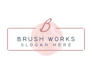 Brush Stroke Beauty Brand logo design