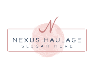 Brush Stroke Beauty Brand logo design