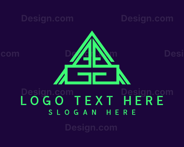 Triangle Pyramid Letter AG Logo