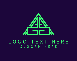Triangle Pyramid Letter AG logo