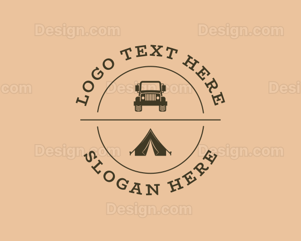 Camping Trip Tent Vehicle Logo