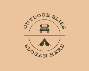 Camping Trip Tent Vehicle logo design