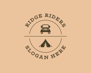 Camping Trip Tent Vehicle logo design