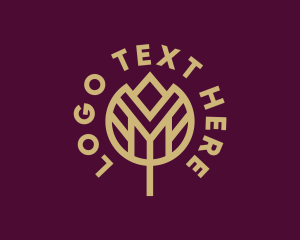 Geometric Tulip Flower logo