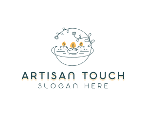 Artisanal Flower Candle logo design