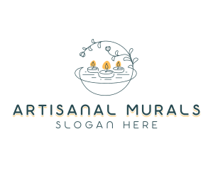 Artisanal Flower Candle logo design