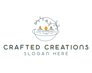 Artisanal Flower Candle logo design