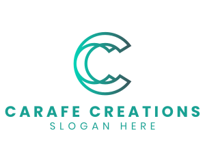 Modern Gradient Letter C logo design