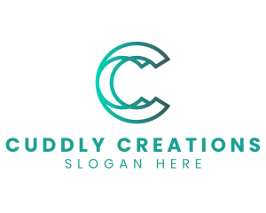 Modern Gradient Letter C logo design