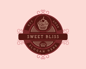 Cupcake Dessert Bakery logo design