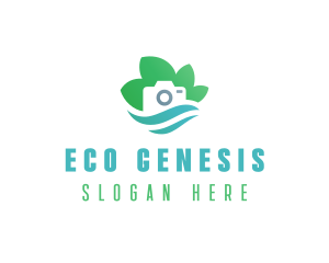 Eco Camera Nature Photography logo design