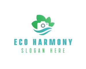 Eco Camera Nature Photography logo design