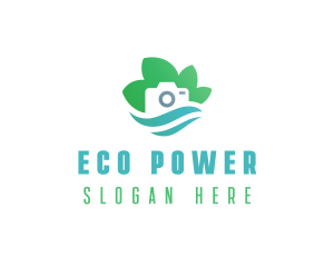 Eco Camera Nature Photography logo design