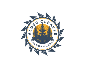 Forest Logger Sawmill logo design