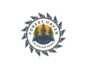 Forest Logger Sawmill logo design