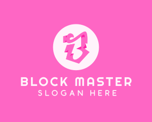 Pink Boutique Letter B logo design