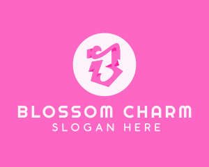 Pink Boutique Letter B logo design