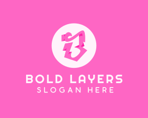 Pink Boutique Letter B logo design