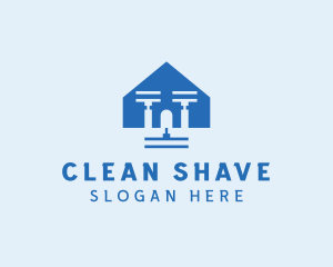 Clean Squeegee Housekeeping logo design